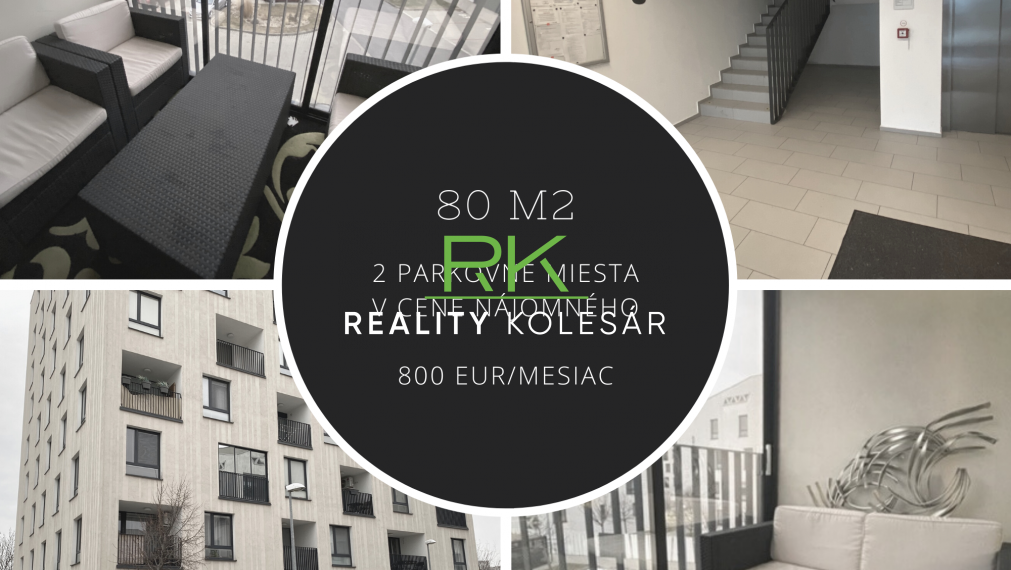 RealityKolesár prenajíma 3 izbový byt Fatranská ulica Nová Terasa, KE II.