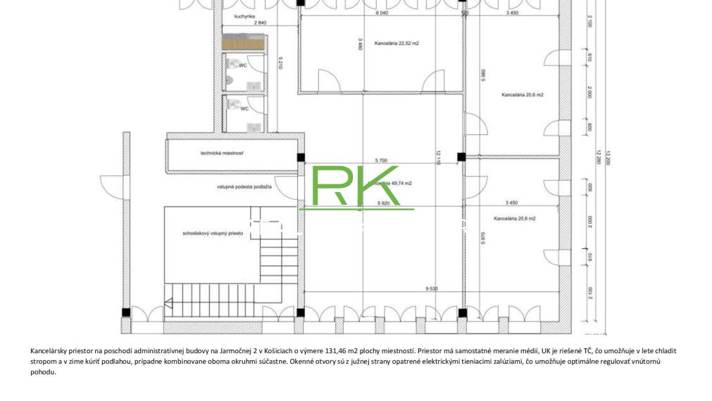 RealityKolesár prenajíma admin priestor Jarmočná KE JUH