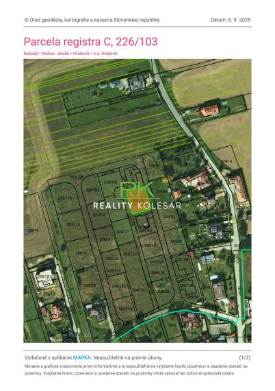 RealityKolesár predáva pozemok 590 m2, Hrašovík, KE okolie