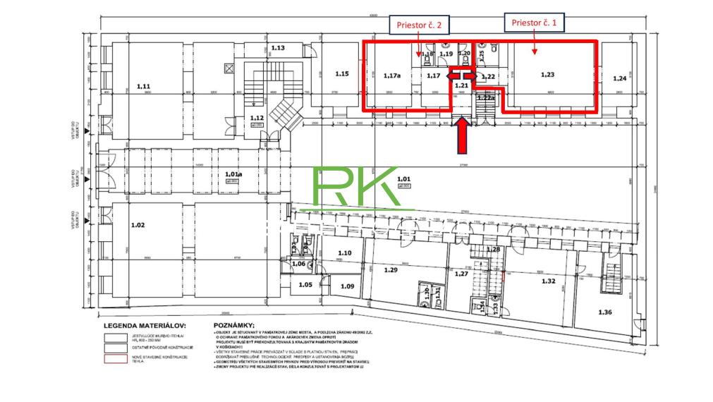 RealityKolesár prenajíma obchodný priestor 42 a 33m2 Hlavná Košice