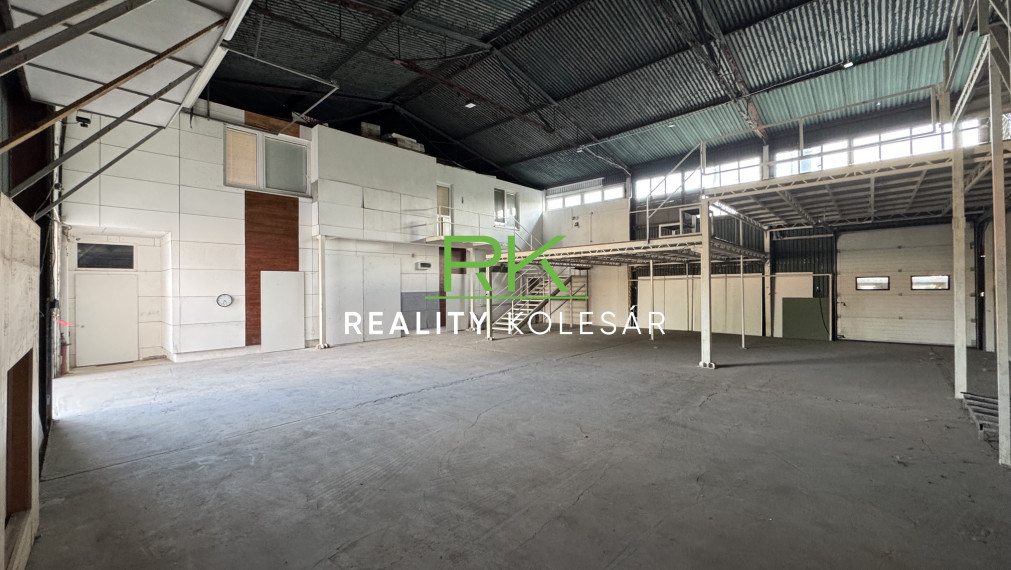 RealityKolesár prenajíma sklad 393 m2 kancelárie 130 m2 Textilná Jazero Košice IV.