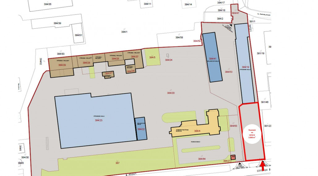 Reality Kolesár prenajíma pozemok 2000m2, Južná trieda, Košice IV.