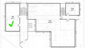 RealityKolesár prenajíma priestor 65 m2, Dunajská pri SPP, Košice - IV, JUH.